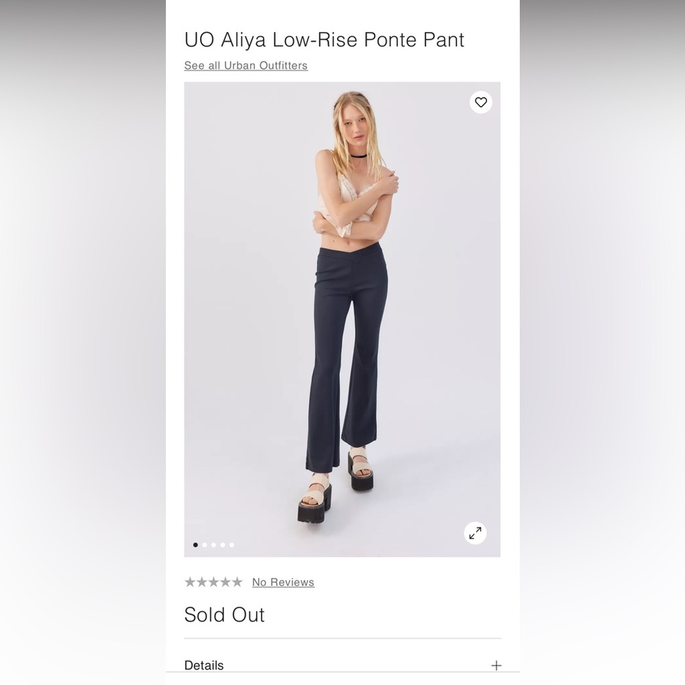UO Aliya Low-Rise Ponte Pant